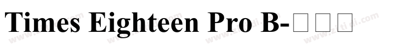 Times Eighteen Pro B字体转换